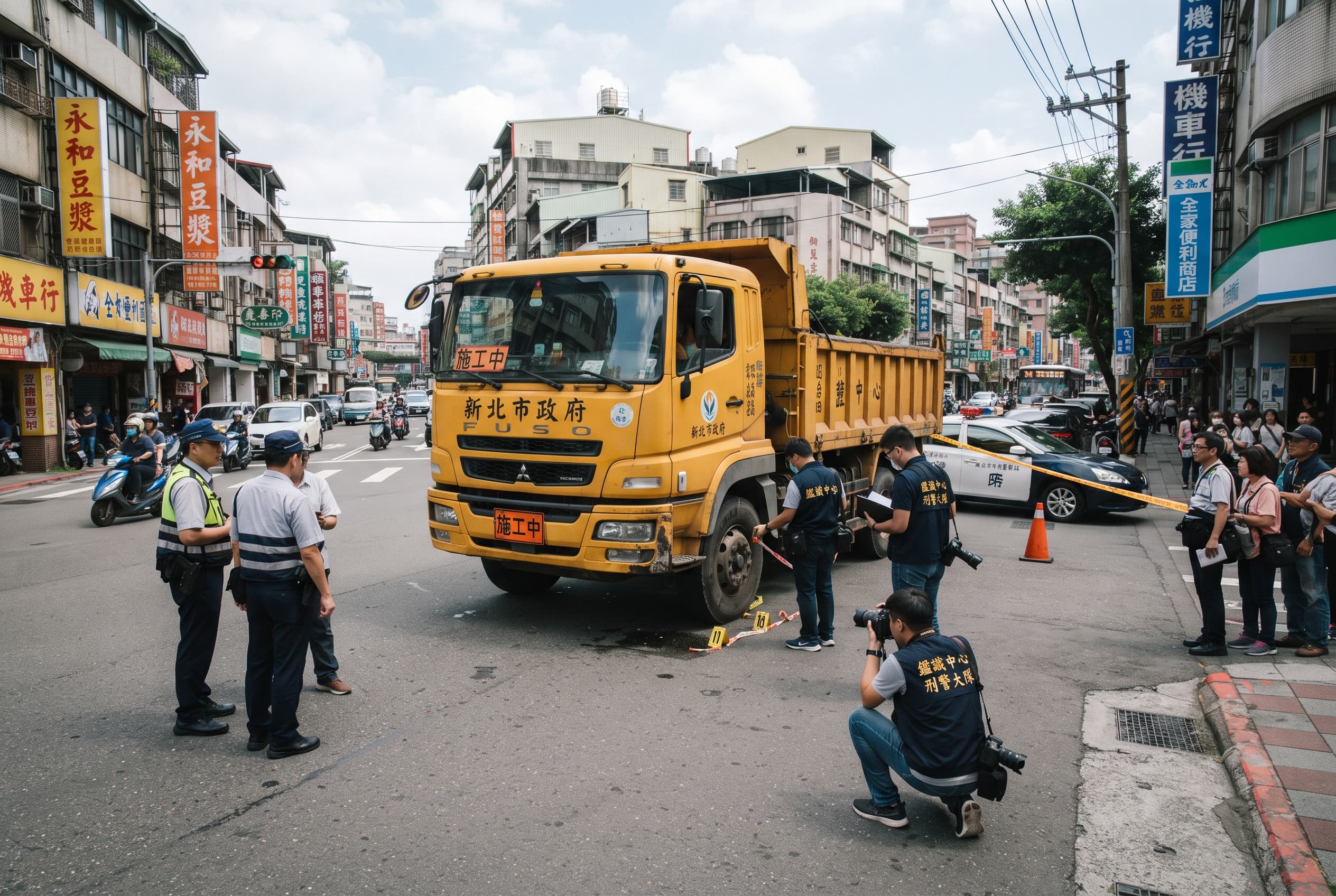 Heavy Truck Runs Through Busy New Taipei City Crossing, Killing Two Commuter Cyclists Heavy Truck Runs Through Busy New Taipei City Crossing, Killing Two Commuter Cyclists