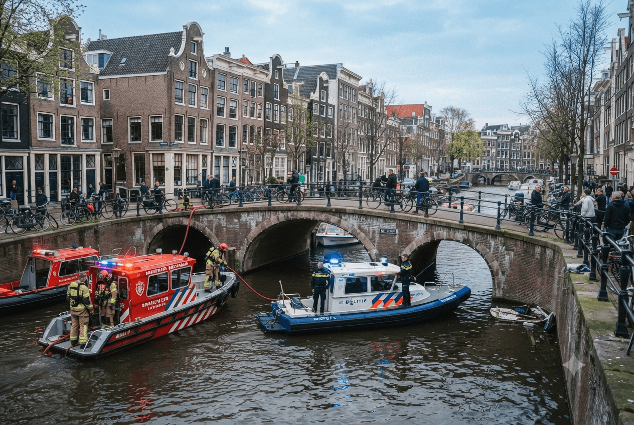Tour Boat Bridge Collision Kills One Person: Emergency Services Respond to Amsterdam Waterway Disaster Tour Boat Bridge Collision Kills One Person: Emergency Services Respond to Amsterdam Waterway Disaster