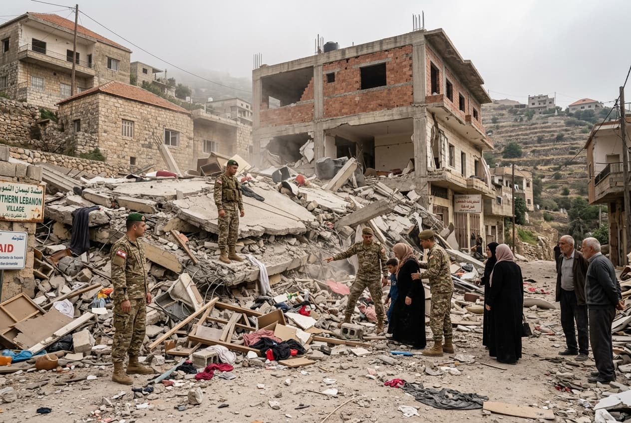 Southern Lebanon Strike: Two Dead After Airstrike Hits Border Village Near Israeli Frontier Southern Lebanon Strike: Two Dead After Airstrike Hits Border Village Near Israeli Frontier