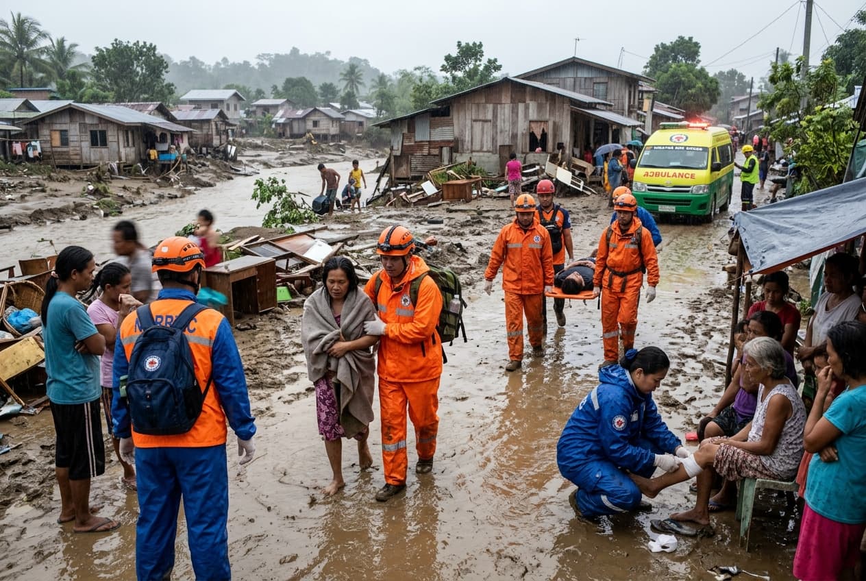 Visayas Flash Floods Sweep Homes: Tropical Storm Rains Injure Residents as Philippine Officials Issue Emergency Warnings Visayas Flash Floods Sweep Homes: Tropical Storm Rains Injure Residents as Philippine Officials Issue Emergency Warnings