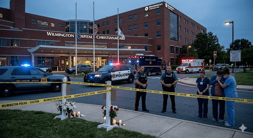 Gunman Opens Fire Inside Delaware Hospital, Killing One Staff Member and Wounding Another Gunman Opens Fire Inside Delaware Hospital, Killing One Staff Member and Wounding Another