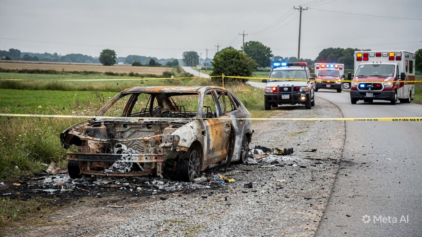 Suspicious Vehicle Fire In Canada: Two Bodies Discovered Inside Torched Car Near Residential Area Suspicious Vehicle Fire In Canada: Two Bodies Discovered Inside Torched Car Near Residential Area