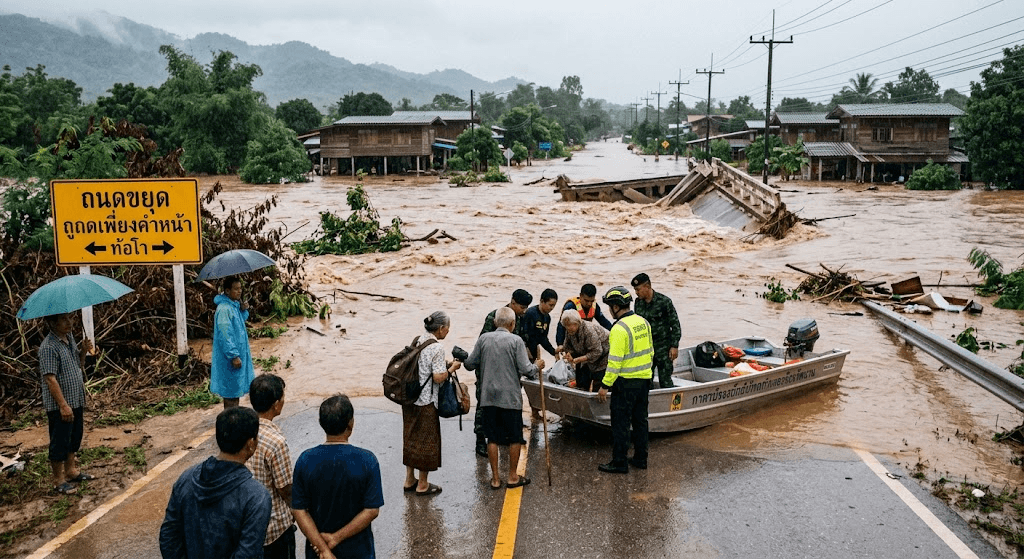 Deluge in Nan: Heavy Rainfall Triggers Severe Flooding and Roads Cut Off Deluge in Nan: Heavy Rainfall Triggers Severe Flooding and Roads Cut Off