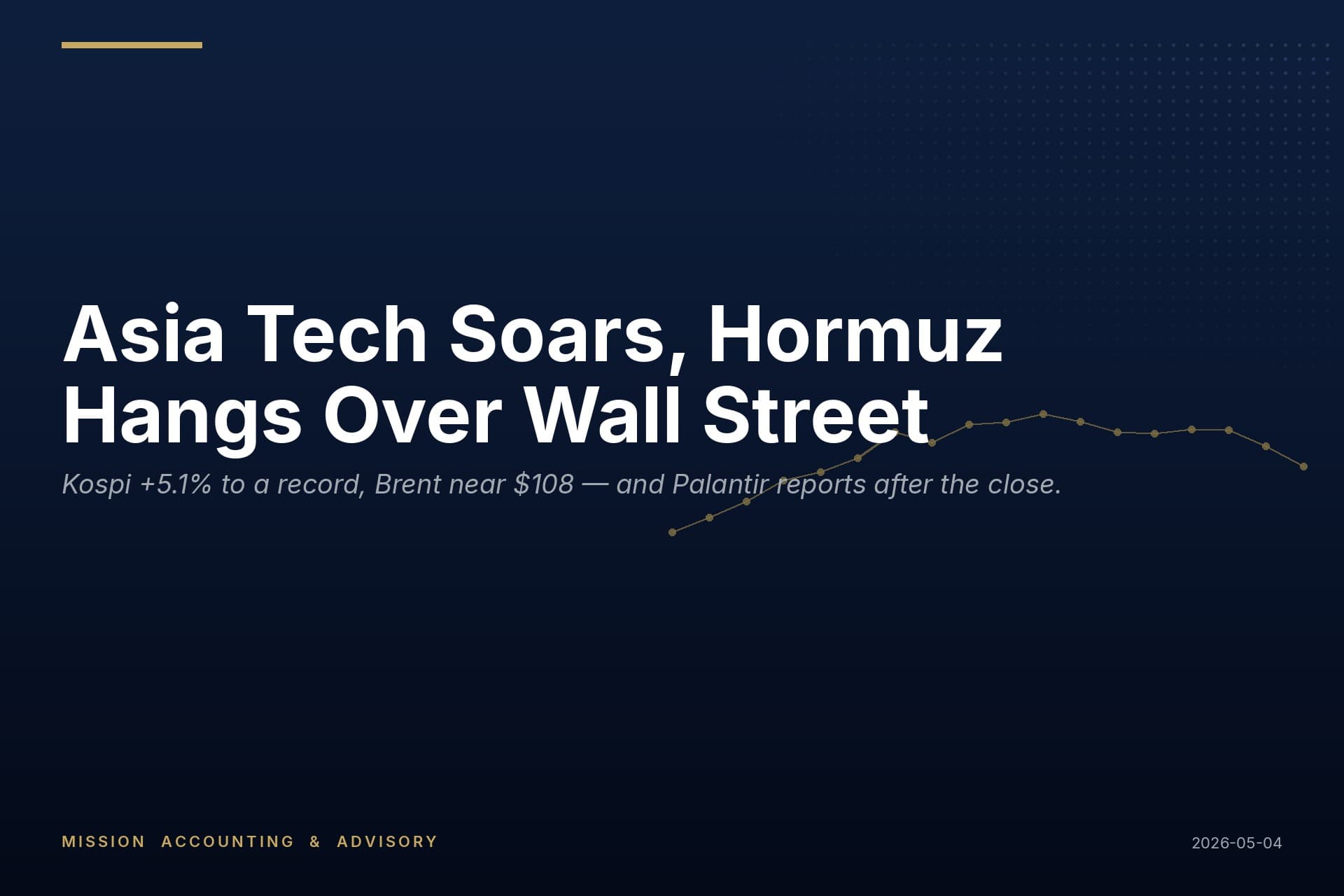 Asia Tech Soars, Hormuz Hangs Over Wall Street: Crosscurrents Shape Monday's Open Asia Tech Soars, Hormuz Hangs Over Wall Street: Crosscurrents Shape Monday's Open