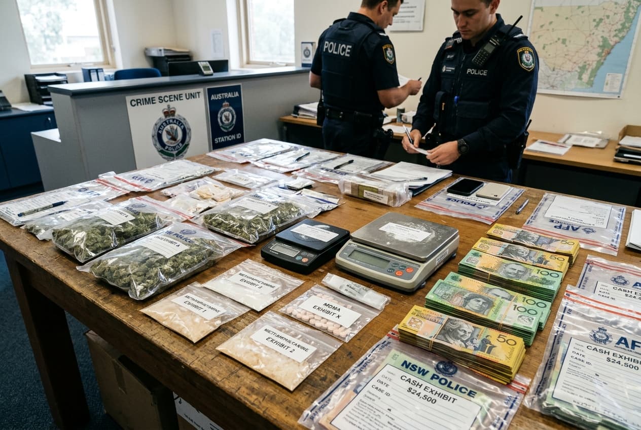 Drug Supply Syndicate Busted After Armed Raid On Suburban Residence, Police Seize Drugs In Brisbane Drug Supply Syndicate Busted After Armed Raid On Suburban Residence, Police Seize Drugs In Brisbane