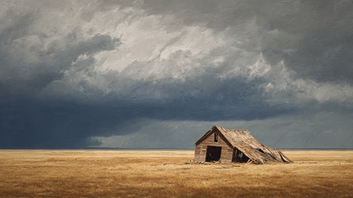Where the Great Plains Meet the Sky, A Reflection on the Moving Finger of Storm Where the Great Plains Meet the Sky, A Reflection on the Moving Finger of Storm