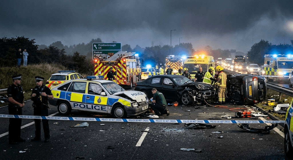 Tragedy on Teesside: 7 Dead, Including 2 Police Officers, After Violent Pursuit Collision Tragedy on Teesside: 7 Dead, Including 2 Police Officers, After Violent Pursuit Collision