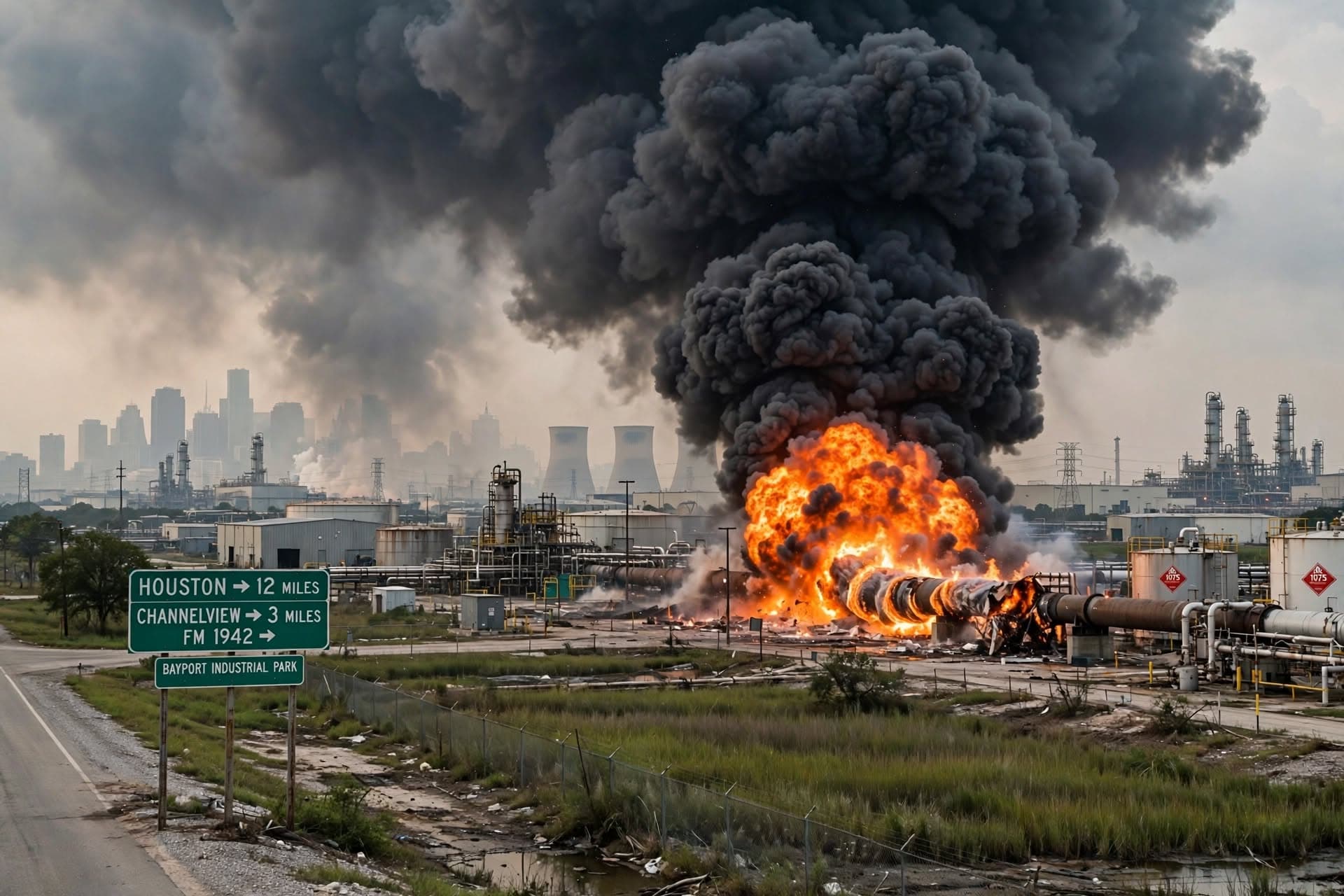 Gas Pipeline Explosion Rocks Industrial Park In Texas, Workers Evacuated, Massive Fireball Seen For Miles Gas Pipeline Explosion Rocks Industrial Park In Texas, Workers Evacuated, Massive Fireball Seen For Miles