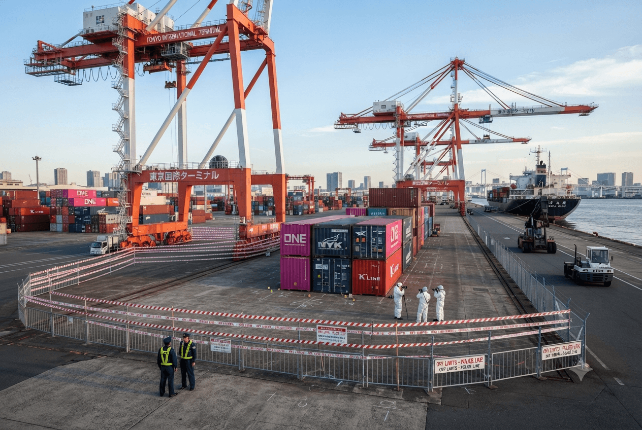 Chiba Port Industrial Incident: Cargo Handling Accident Leaves Dockworker Dead in Japan Chiba Port Industrial Incident: Cargo Handling Accident Leaves Dockworker Dead in Japan