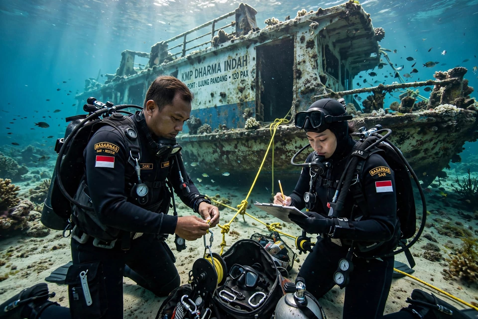 After the Storm Over Java Sea, Rescuers Turn Toward the Wreck and Those Still Waiting Below After the Storm Over Java Sea, Rescuers Turn Toward the Wreck and Those Still Waiting Below