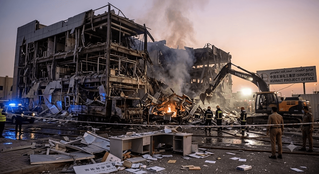 Escalation in the Gulf: Iranian Strike Hits Chinese Company Building in Northern Kuwait, Killing Worker Escalation in the Gulf: Iranian Strike Hits Chinese Company Building in Northern Kuwait, Killing Worker