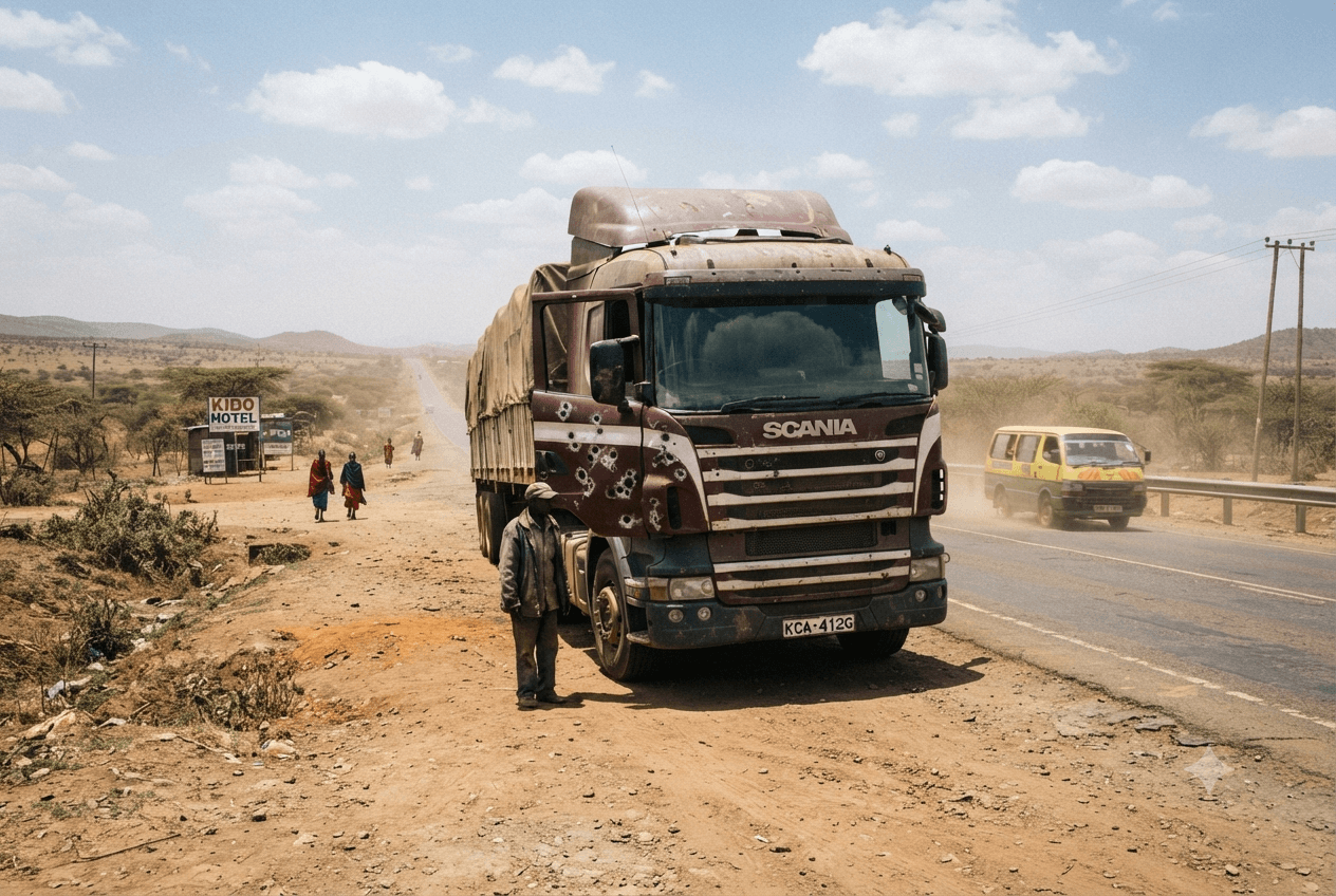 Armed Convoy Ambush: Logistics Transport Attack Leaves Two Drivers Dead On Remote Highway Route Armed Convoy Ambush: Logistics Transport Attack Leaves Two Drivers Dead On Remote Highway Route