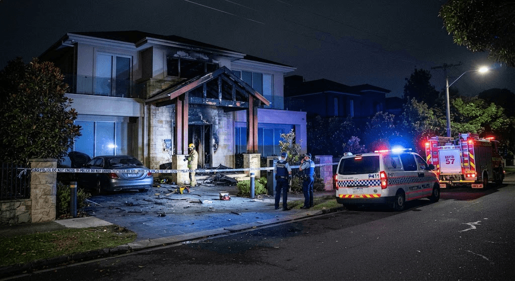 Terror in Brighton: Prominent Melbourne Family Targeted in Brazen Mansion Firebombing Terror in Brighton: Prominent Melbourne Family Targeted in Brazen Mansion Firebombing