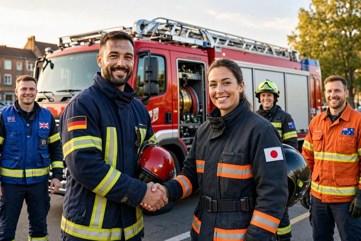 Solidarity in smoke: Thanking foreign firefighters. Solidarity in smoke: Thanking foreign firefighters.