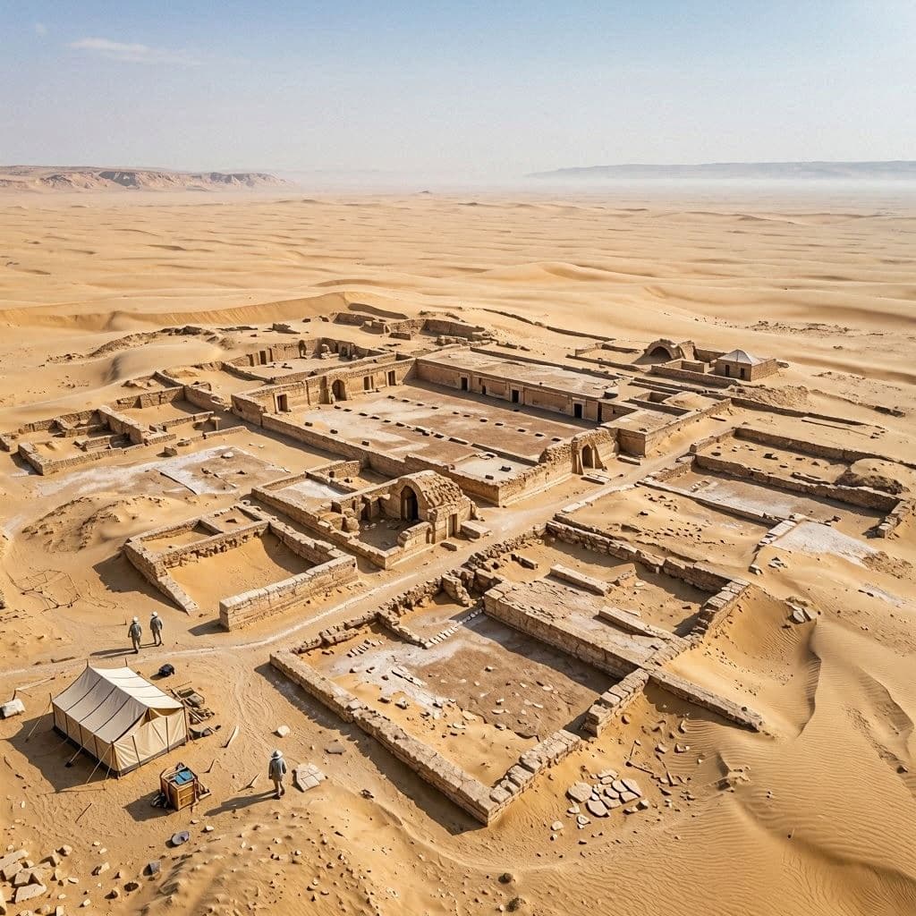 Hidden city from Byzantine era emerges in western desert. Hidden city from Byzantine era emerges in western desert.
