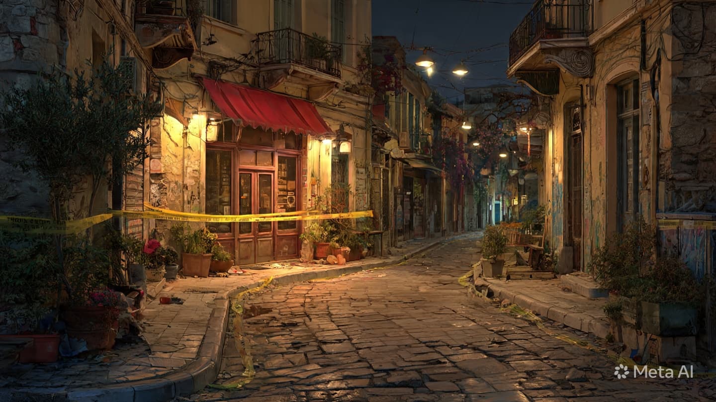 Beneath the Dim Lamps of the Historic Quarter, an Early Shadows Claims the Day Beneath the Dim Lamps of the Historic Quarter, an Early Shadows Claims the Day