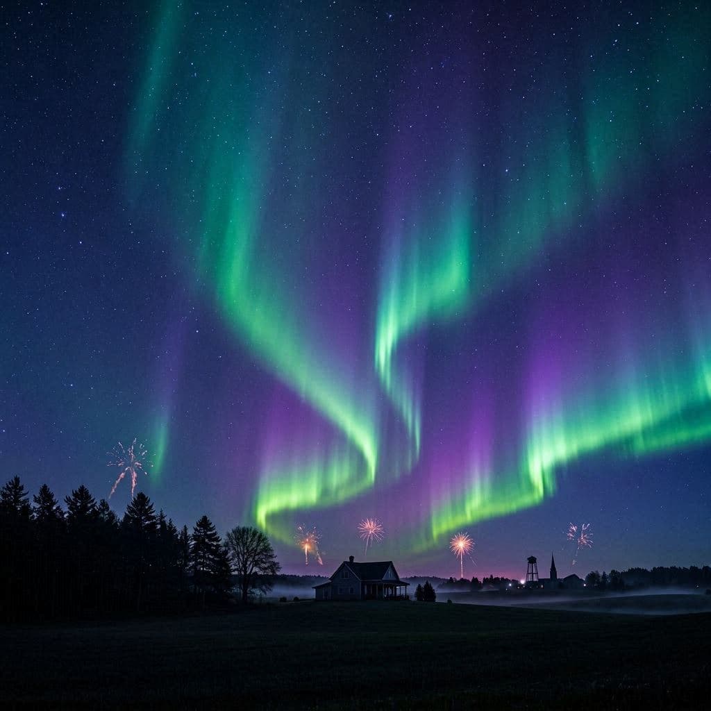 Nature’s celebration: Northern Lights join July 4 festivities. Nature’s celebration: Northern Lights join July 4 festivities.