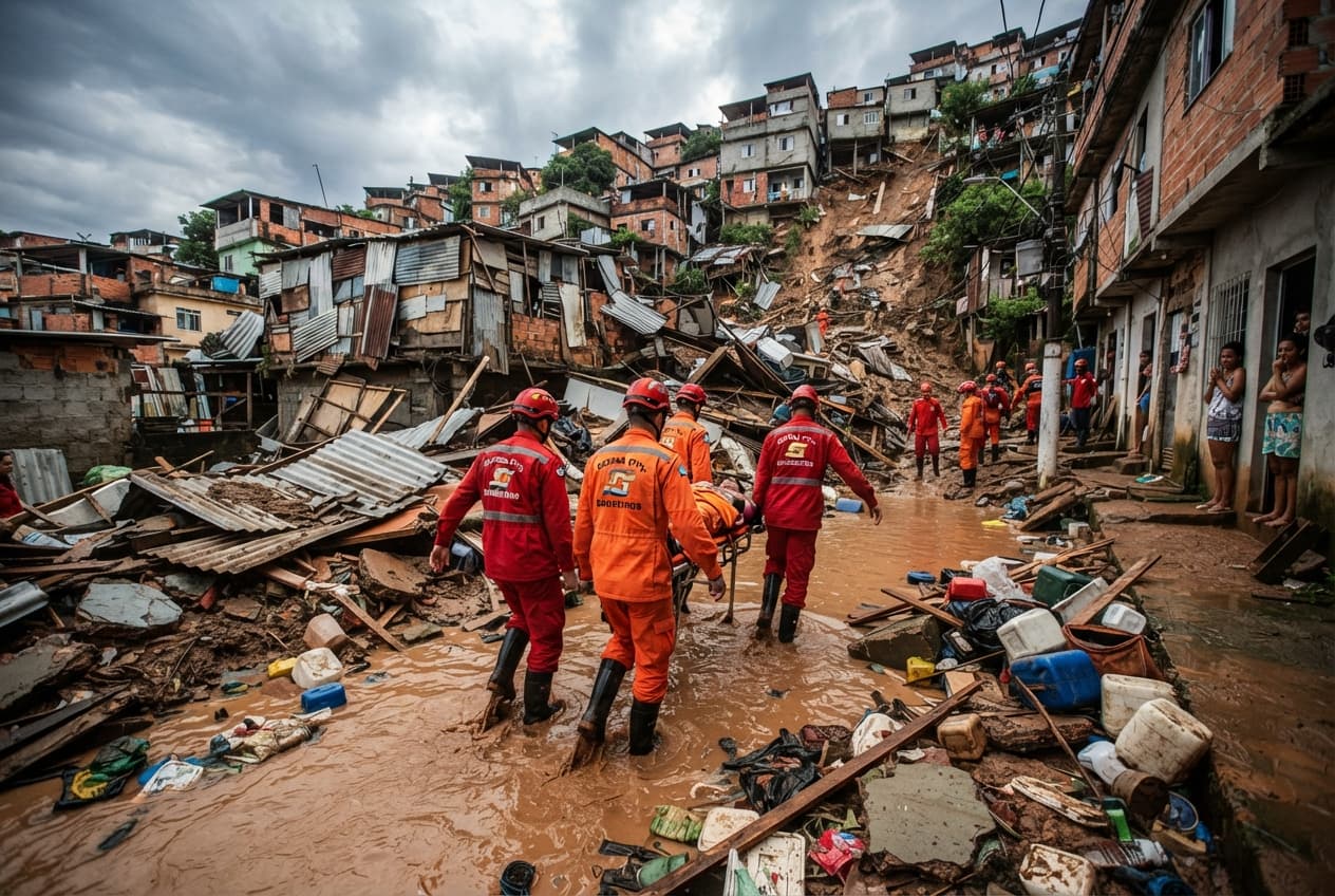 Torrential Rains Devastate Brazilian Favelas: Flash Floods, Massive Mudslides Leave Dozens Missing Torrential Rains Devastate Brazilian Favelas: Flash Floods, Massive Mudslides Leave Dozens Missing