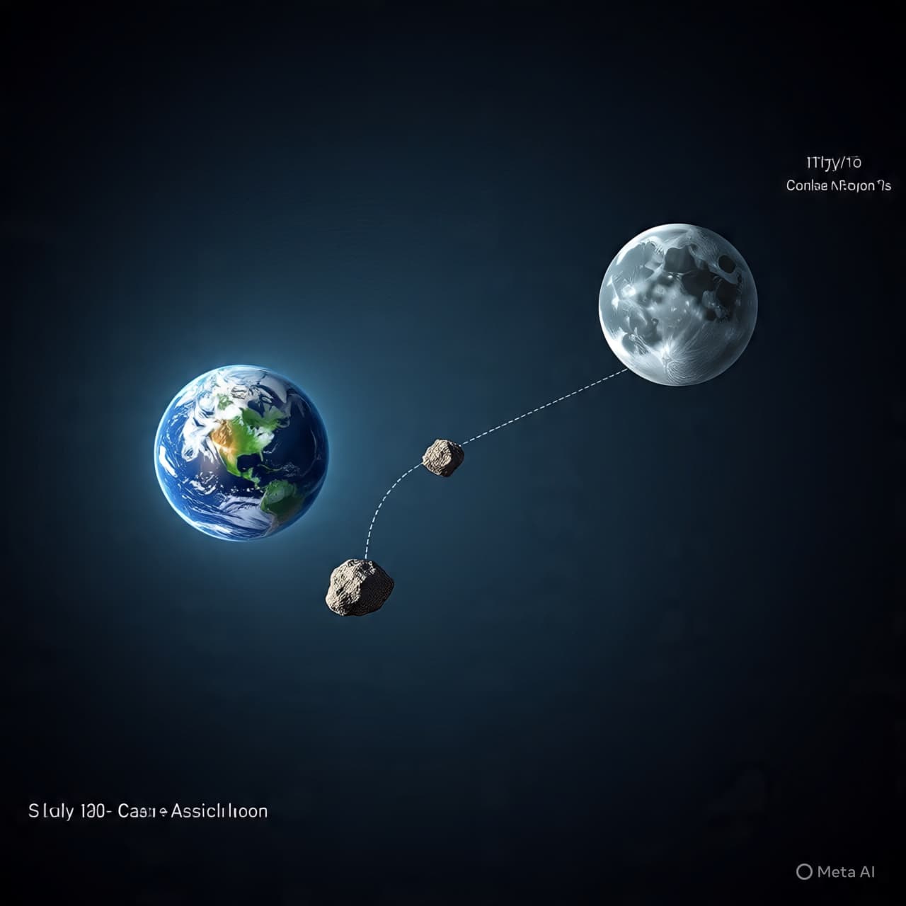 Across the Quiet Reach of Space: A Passing Asteroid and the Calm of the Moon Across the Quiet Reach of Space: A Passing Asteroid and the Calm of the Moon