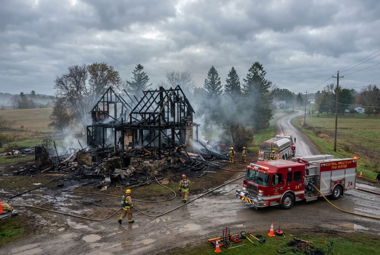 Rural Tragedy Unfolds in Ontario: Early Morning House Fire Claims Lives of Three Young Children Rural Tragedy Unfolds in Ontario: Early Morning House Fire Claims Lives of Three Young Children