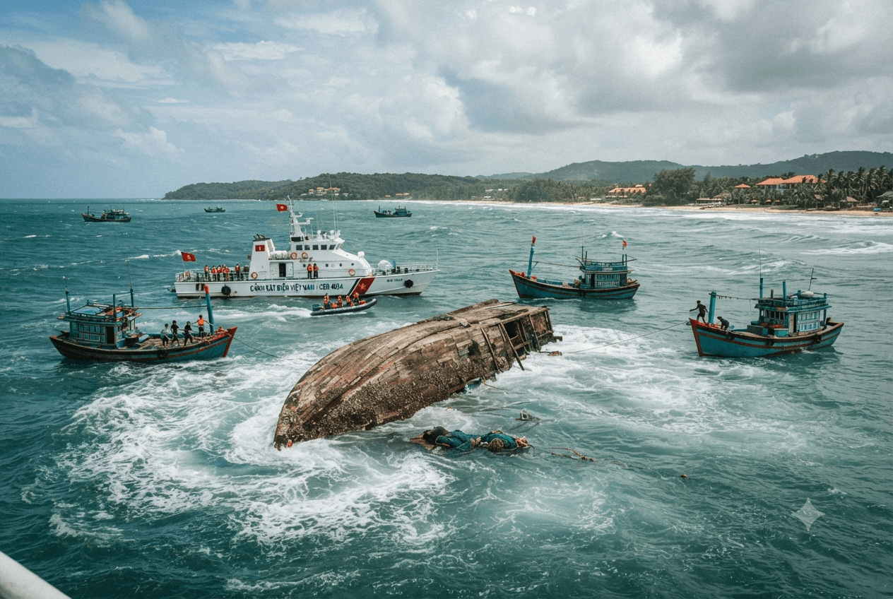 Speedboat Capsizing Takes Heavy Toll: Maritime Disaster Off Coastal Vietnam Claims Lives of Foreign Travelers Speedboat Capsizing Takes Heavy Toll: Maritime Disaster Off Coastal Vietnam Claims Lives of Foreign Travelers