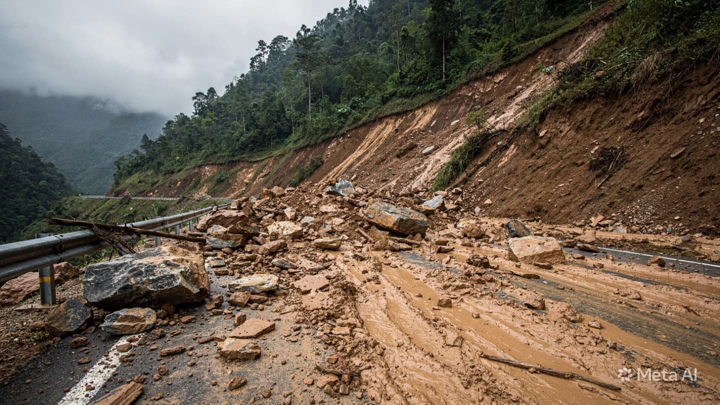 Chin State Disaster: Two Villagers Killed After Mudslide Buries Mountain Road on July Second Chin State Disaster: Two Villagers Killed After Mudslide Buries Mountain Road on July Second