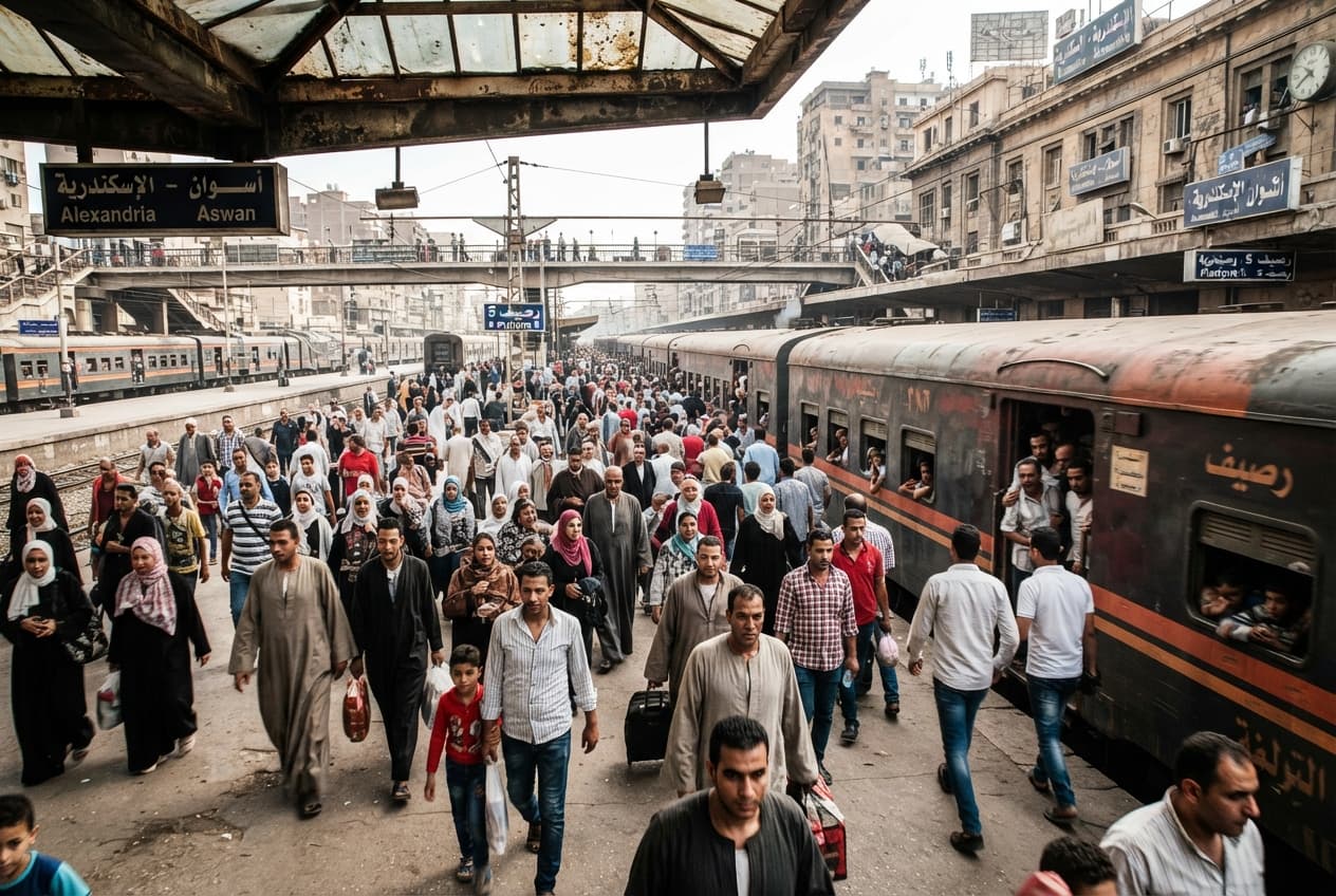 Commuter Delays in Giza: Passenger Train Grazing Incident Causes Eight Minor Injuries Near Railway Station Commuter Delays in Giza: Passenger Train Grazing Incident Causes Eight Minor Injuries Near Railway Station