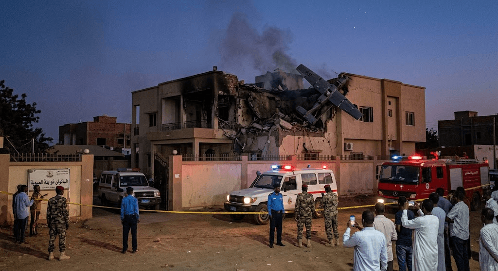 RSF Drone Attack Strikes Blue Nile Governor’s Residence in Damazin RSF Drone Attack Strikes Blue Nile Governor’s Residence in Damazin