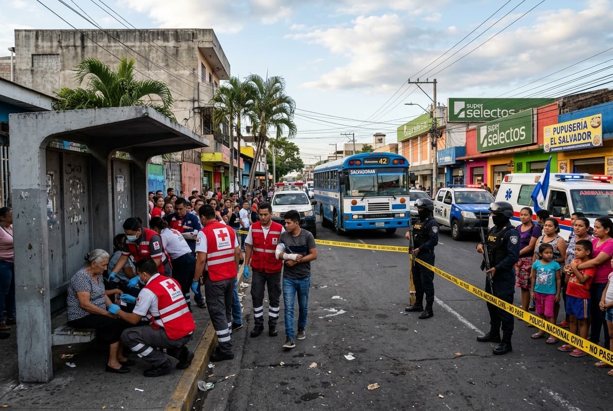 San Salvador Bus Attack Leaves Riders Wounded, Route Suspended, Authorities Search For Armed Suspects San Salvador Bus Attack Leaves Riders Wounded, Route Suspended, Authorities Search For Armed Suspects