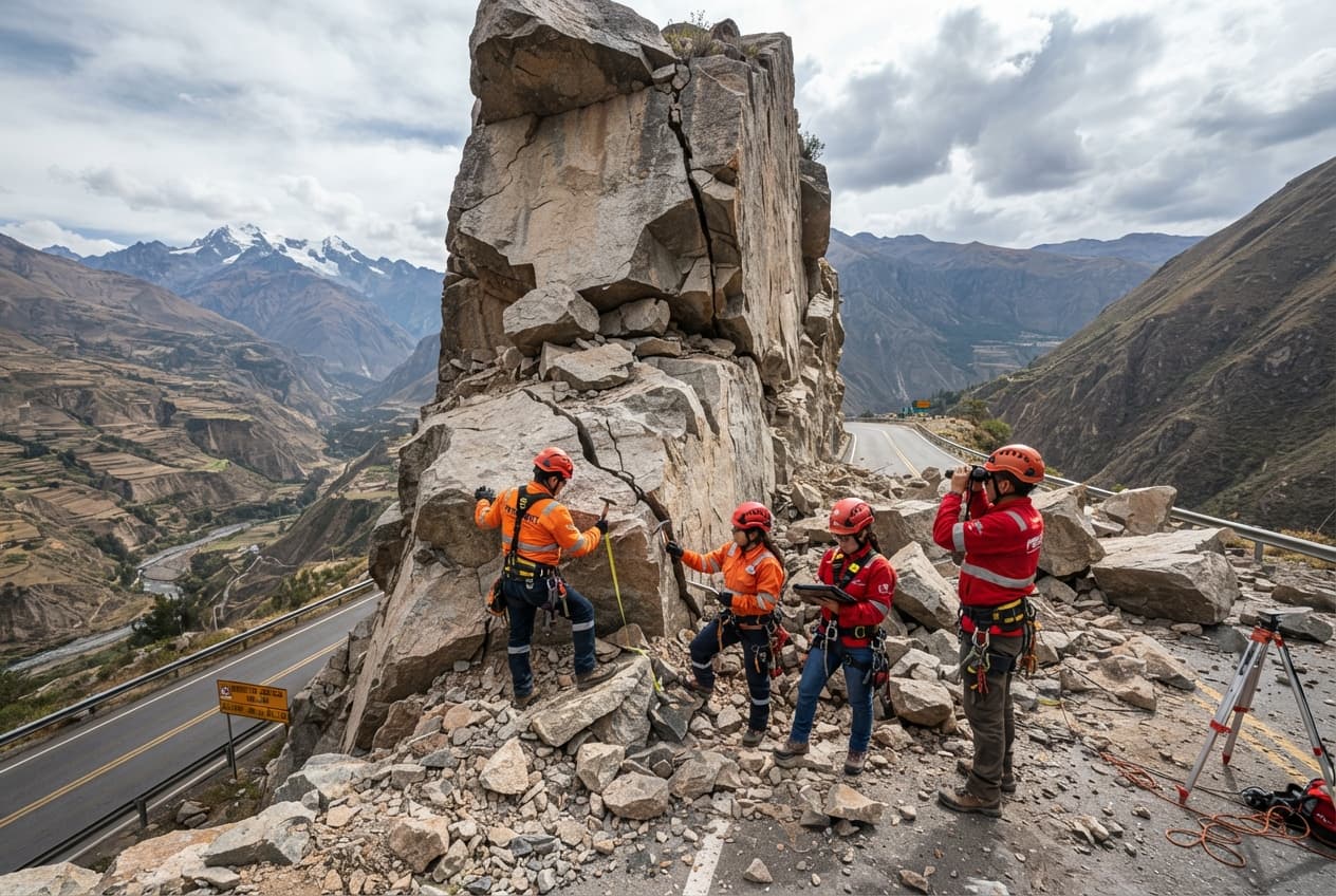Highway Rockfall Disaster Unfolds: Andean Transit Route Blocked After Massive Boulder Crushes Passenger Vehicle Highway Rockfall Disaster Unfolds: Andean Transit Route Blocked After Massive Boulder Crushes Passenger Vehicle
