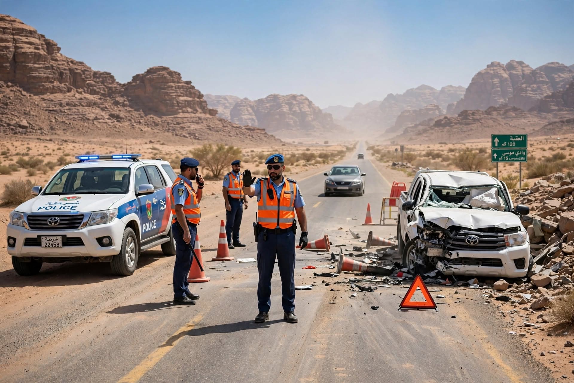 Ma'an Transit Disaster: Multi-Vehicle Desert Highway Collision Leaves One Dead And Four Hospitalized Ma'an Transit Disaster: Multi-Vehicle Desert Highway Collision Leaves One Dead And Four Hospitalized