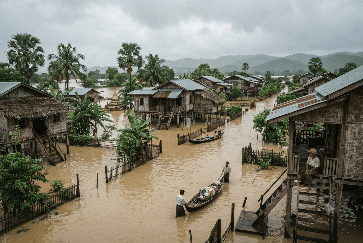 Magway Region Disaster: Four Deaths Confirmed As Severe Flooding Submerges Settlements Across The District Magway Region Disaster: Four Deaths Confirmed As Severe Flooding Submerges Settlements Across The District