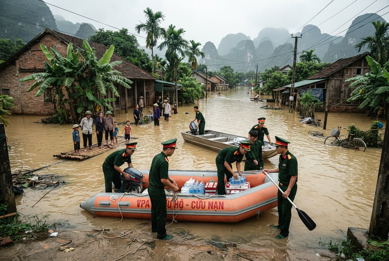 Monsoon Deluge, Northern Vietnam: Flash Floods Inundate Countryside, Causing Four Confirmed Fatalities Monsoon Deluge, Northern Vietnam: Flash Floods Inundate Countryside, Causing Four Confirmed Fatalities