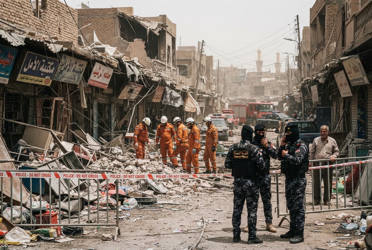 Baghdad Market Bombing: Explosive Device Tears Through Commercial District Leaving Multiple Casualties Behind Baghdad Market Bombing: Explosive Device Tears Through Commercial District Leaving Multiple Casualties Behind
