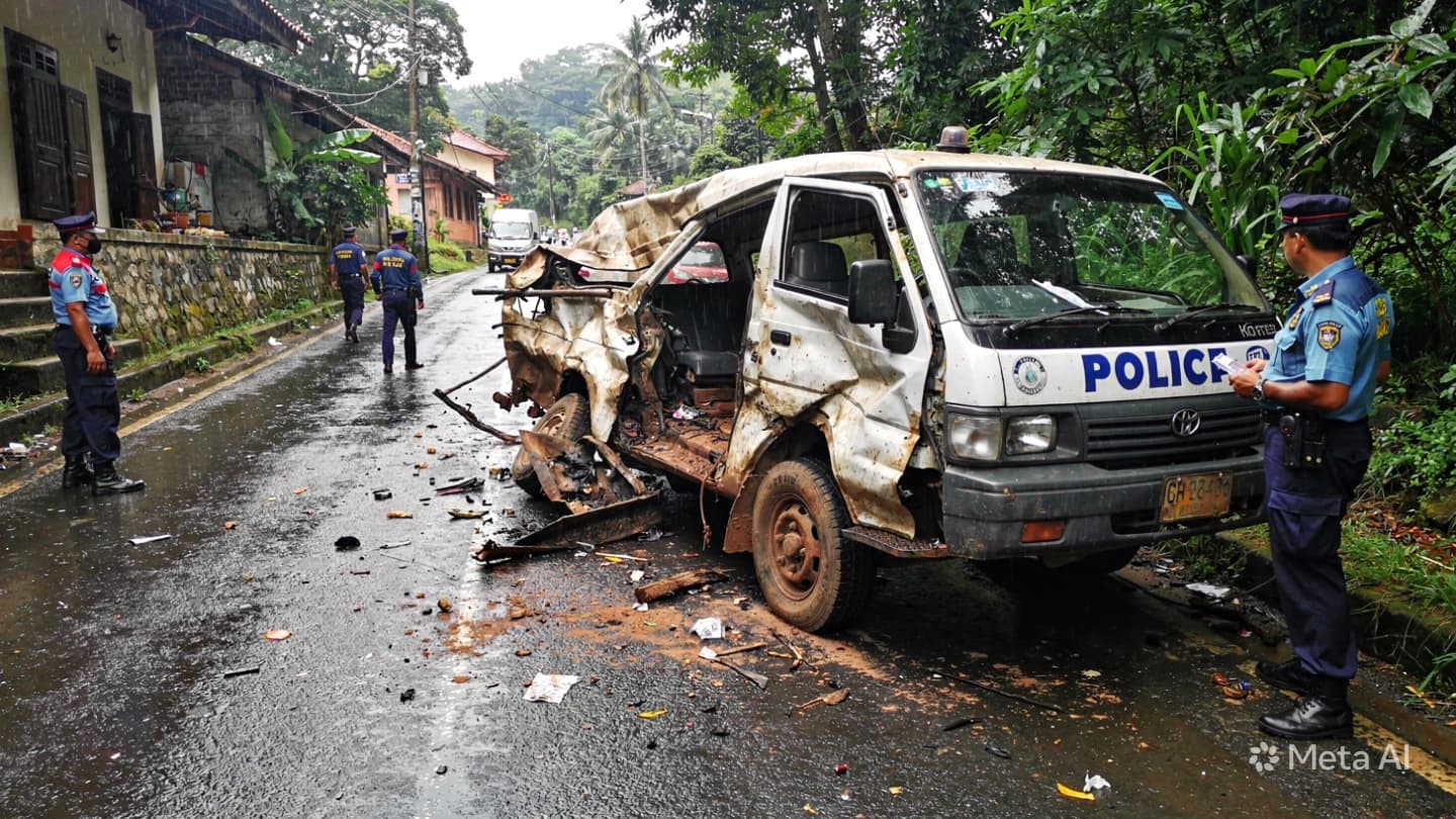 Kandy Tragedy: Three Killed in Head-on Collision Between Passenger Bus and Private Delivery Van Kandy Tragedy: Three Killed in Head-on Collision Between Passenger Bus and Private Delivery Van