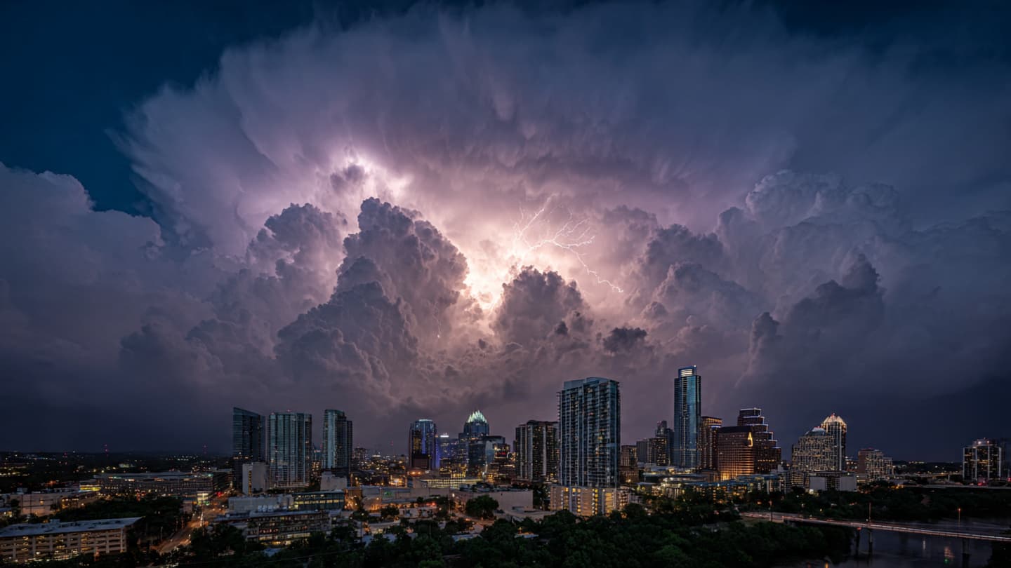 Storm Clouds Are Gathering Again Above the Texas Evening Sky