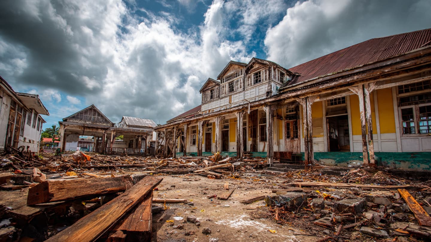 Where Classrooms Once Waited Quietly For Morning, Heavy Storm Winds Left Widespread Damage Across Suriname Overnight