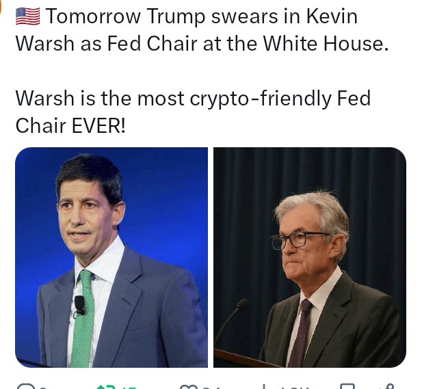 Kevin warsh swearing in