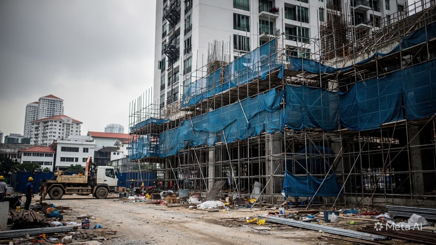 Fatal Fall In Singapore: Industrial Scaffolding Collapses Leaving One Person Dead At Work Site Fatal Fall In Singapore: Industrial Scaffolding Collapses Leaving One Person Dead At Work Site