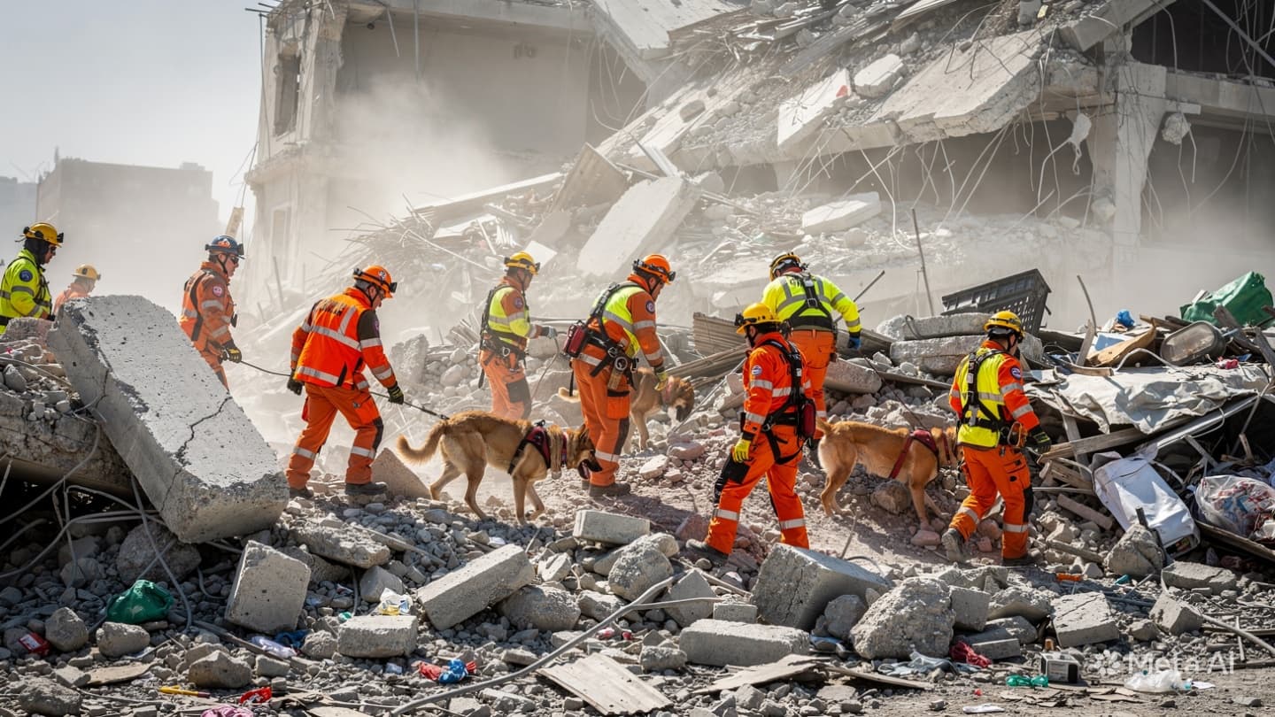 Residential Emergency in Yangon: Building Collapses Suddenly, Triggering Urgent Search for Trapped Local Residents Residential Emergency in Yangon: Building Collapses Suddenly, Triggering Urgent Search for Trapped Local Residents