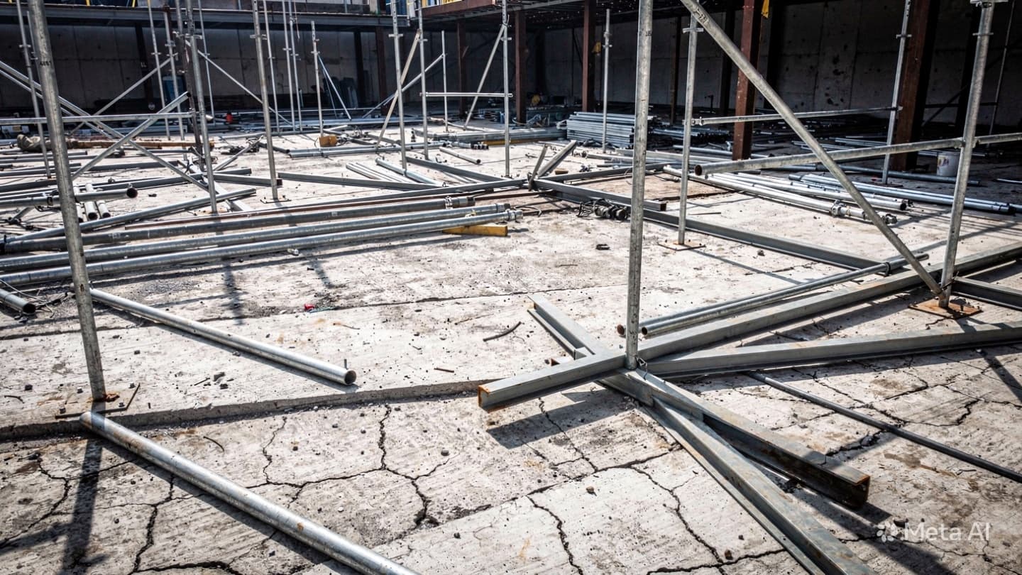 Four Workers Hospitalized: Construction Site Faces Safety Review After Scaffold Collapse In Dhaka City Four Workers Hospitalized: Construction Site Faces Safety Review After Scaffold Collapse In Dhaka City