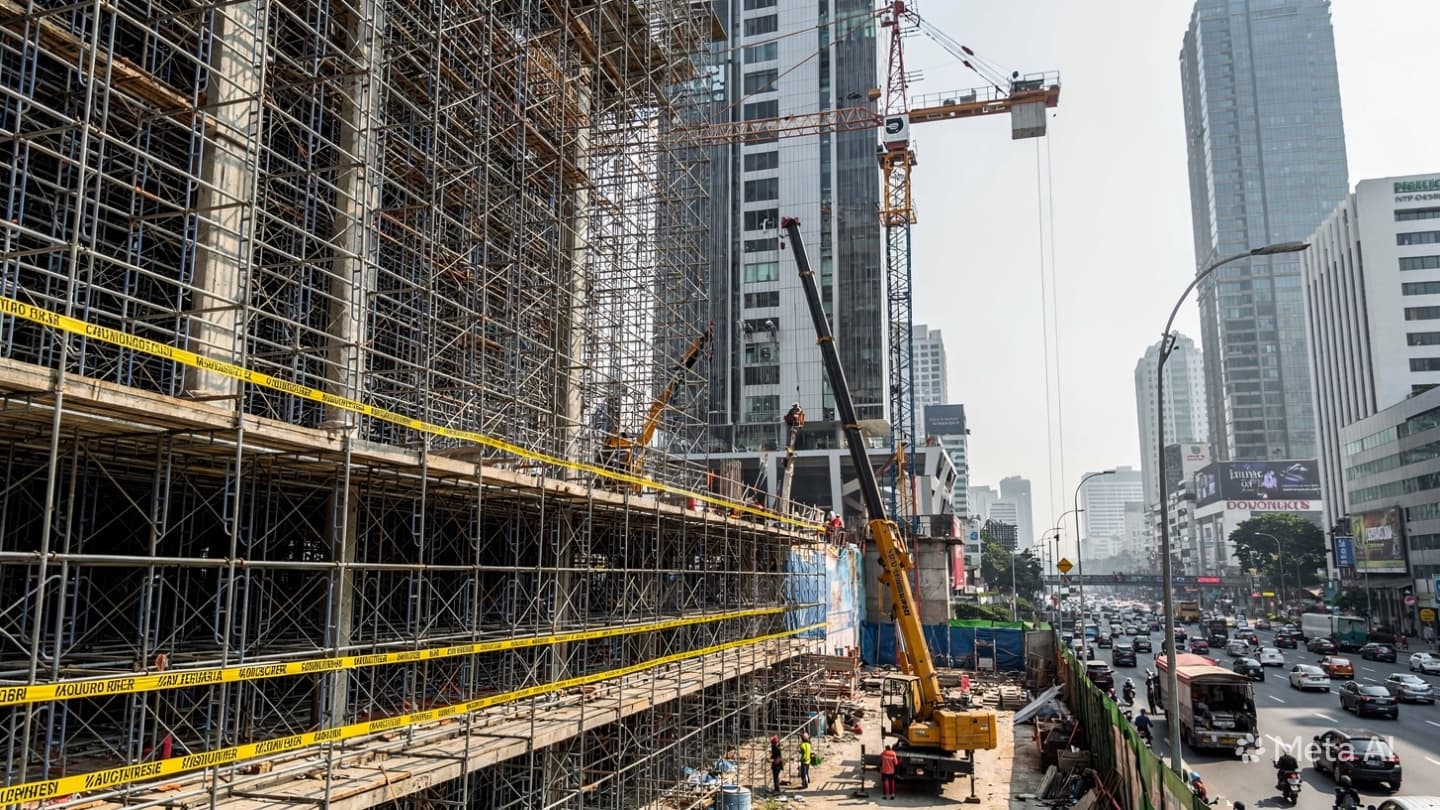 Building Site Fatalities: Worker Dies After Being Struck By Falling Debris In Central Surabaya Building Site Fatalities: Worker Dies After Being Struck By Falling Debris In Central Surabaya