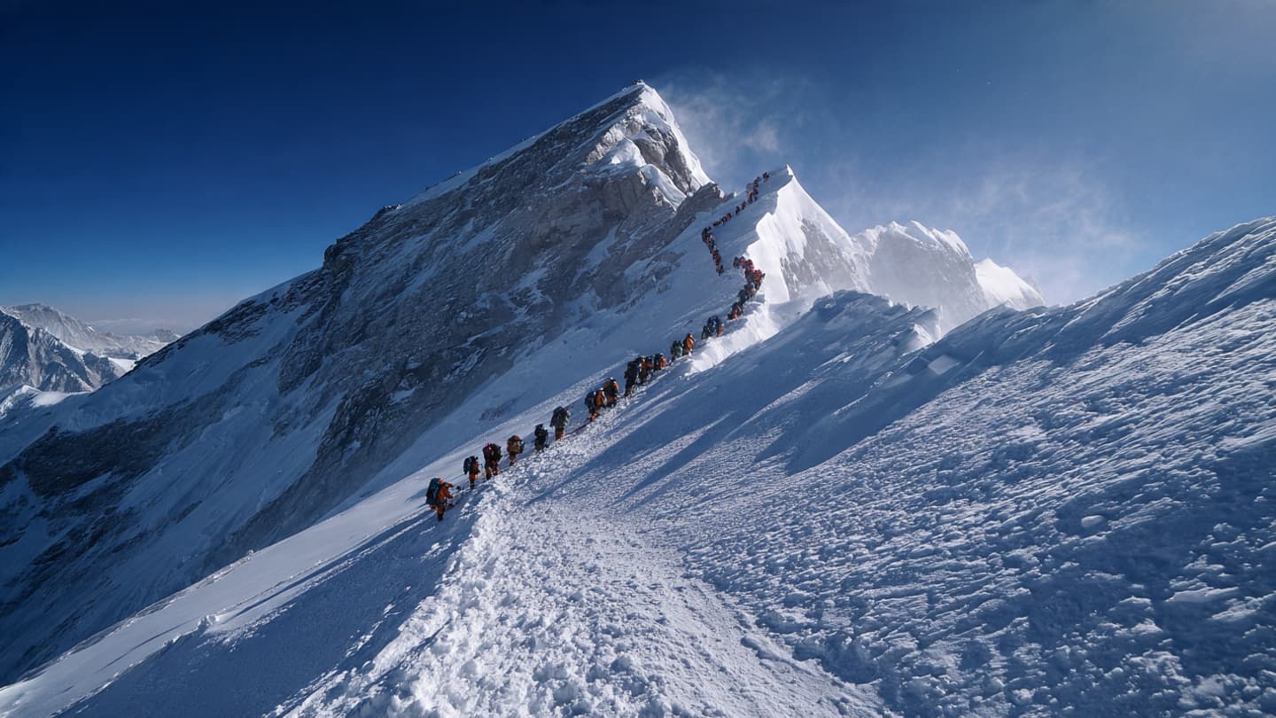 Beneath Thin Himalayan Air, Hundreds Shared the Same Final Ascent