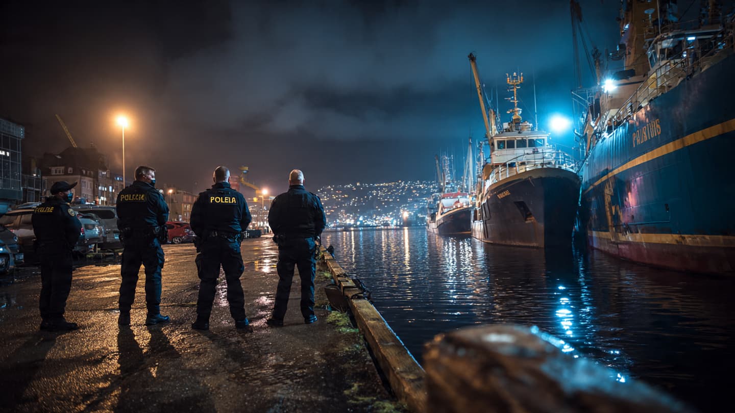 Between Moored Ships and Flashing Sirens, Faroe Harbor Communities Face Another Sudden Nighttime Disturbance Yesterday