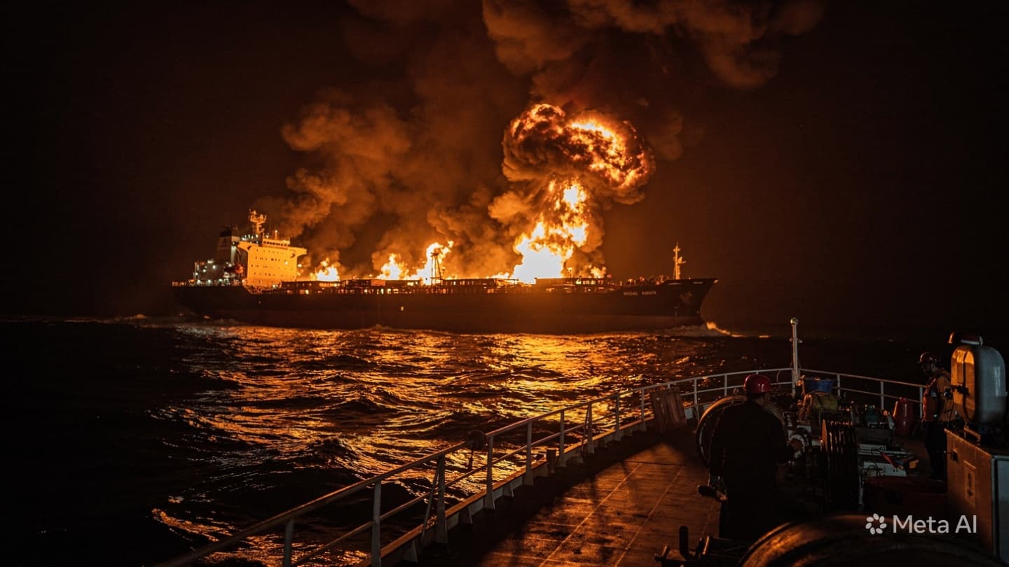 Persian Gulf Escalation: One Dead as Explosive Sea Attack Sets Tankers Ablaze Off Basra