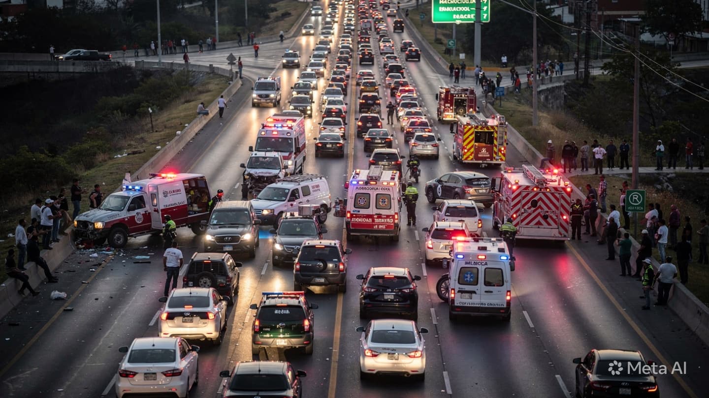 Deadly Collision In Mexico: Six Killed After Multi-Vehicle Pileup On Highway Outside Of Monterrey Deadly Collision In Mexico: Six Killed After Multi-Vehicle Pileup On Highway Outside Of Monterrey