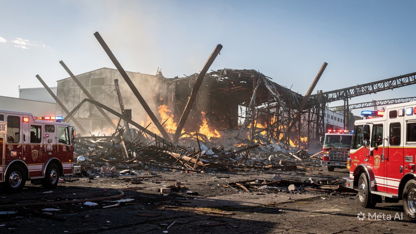 Lethal Vapor Leak: Severe Industrial Explosion Destroys Indian Chemical Facility, Killing Eight Employees Lethal Vapor Leak: Severe Industrial Explosion Destroys Indian Chemical Facility, Killing Eight Employees