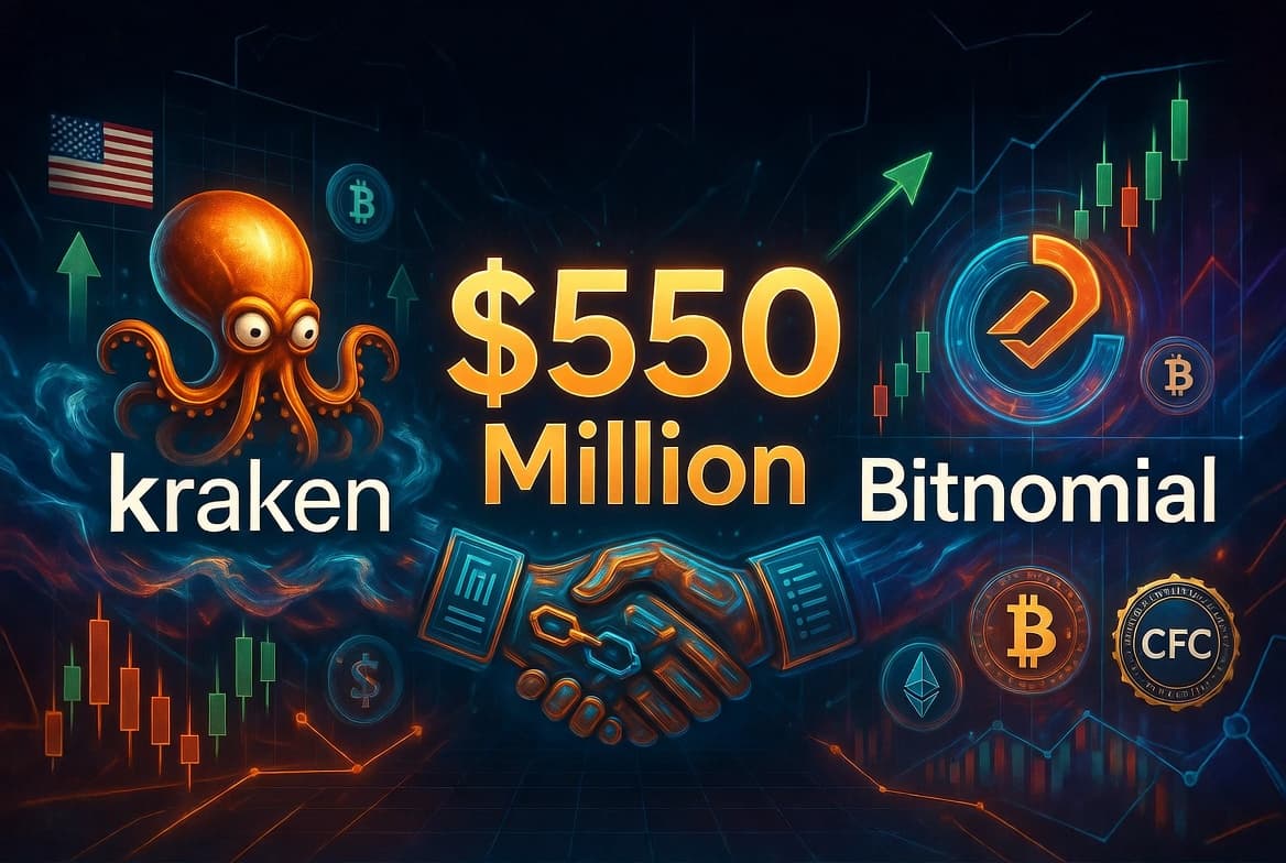Kraken (via its parent company) to Acquire Bitnomial for $550 Million to Strengthen Regulated Crypto Derivatives Kraken (via its parent company) to Acquire Bitnomial for $550 Million to Strengthen Regulated Crypto Derivatives