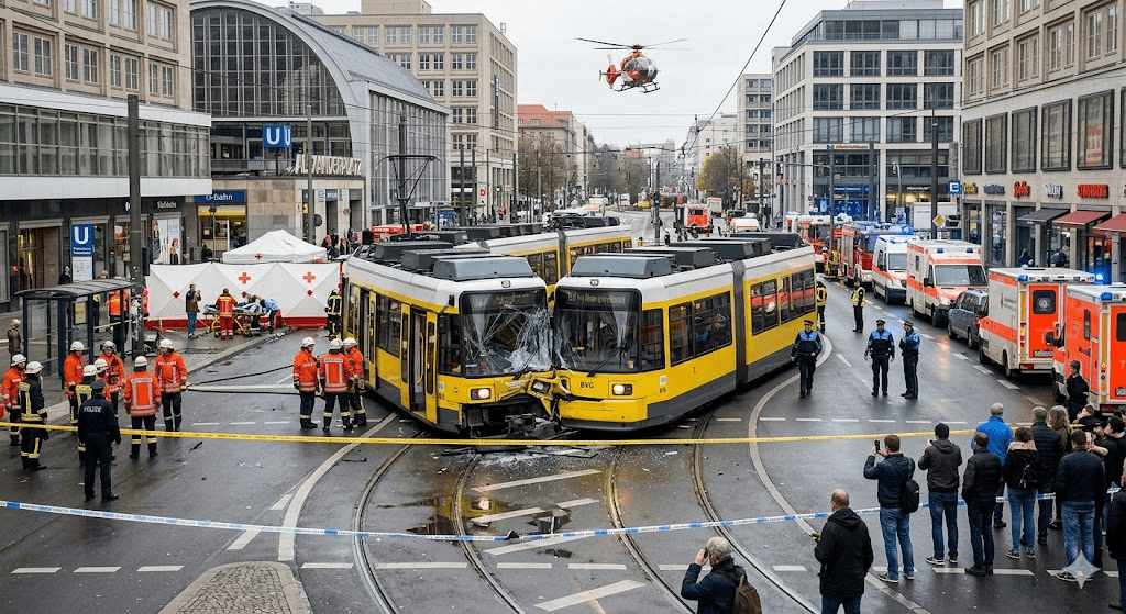 Horror in Berlin: At Least 20 Injured in Devastating Tram Collision Horror in Berlin: At Least 20 Injured in Devastating Tram Collision