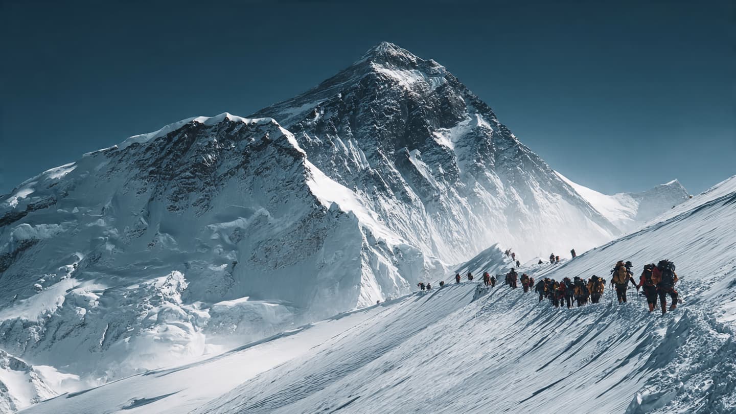 Beneath Everest’s Thin Air, Human Ambition Reaches Another Record